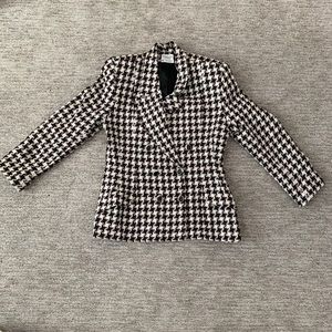 Vintage 80s petite houndstooth blazer